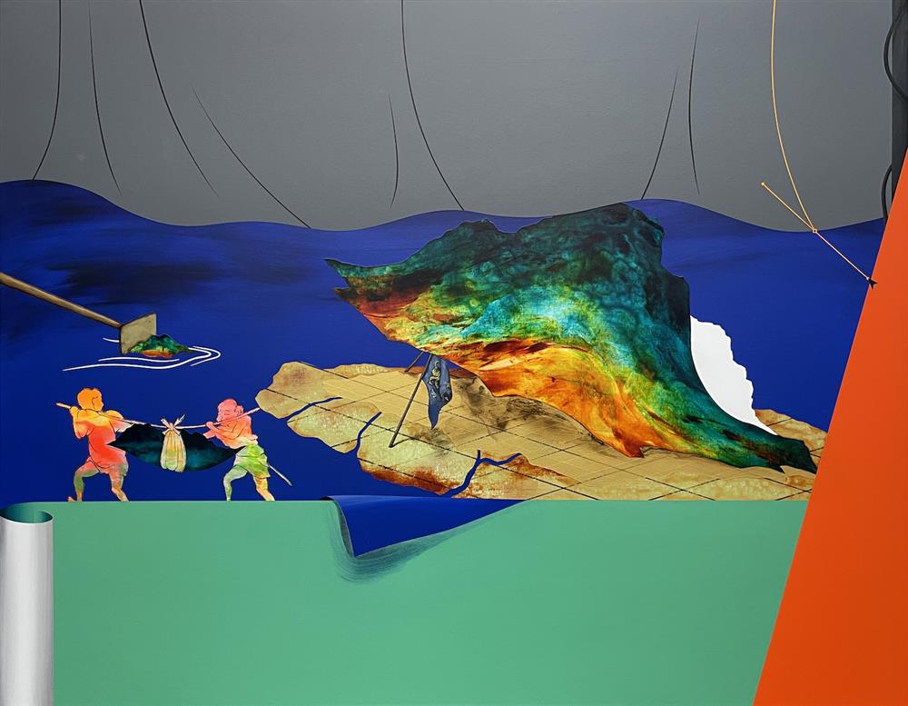 02_CHOU Tai-Chun_Trivial Details in the Incident_Acrylic on canvas_91×116.5cm_2021 02_CHOU Tai-Chun_Trivial Details in the Incident_Acrylic on canvas_91×116.5cm_2021