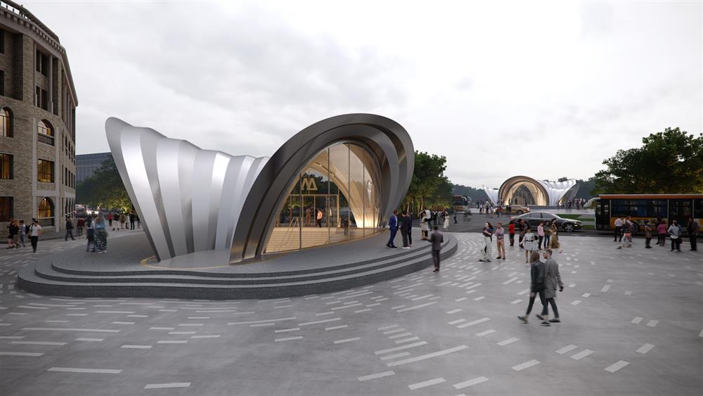 20223_ZHA_Dnipro Metro Stations_Render by ATCHAIN 20223_ZHA_Dnipro Metro Stations_Render by ATCHAIN