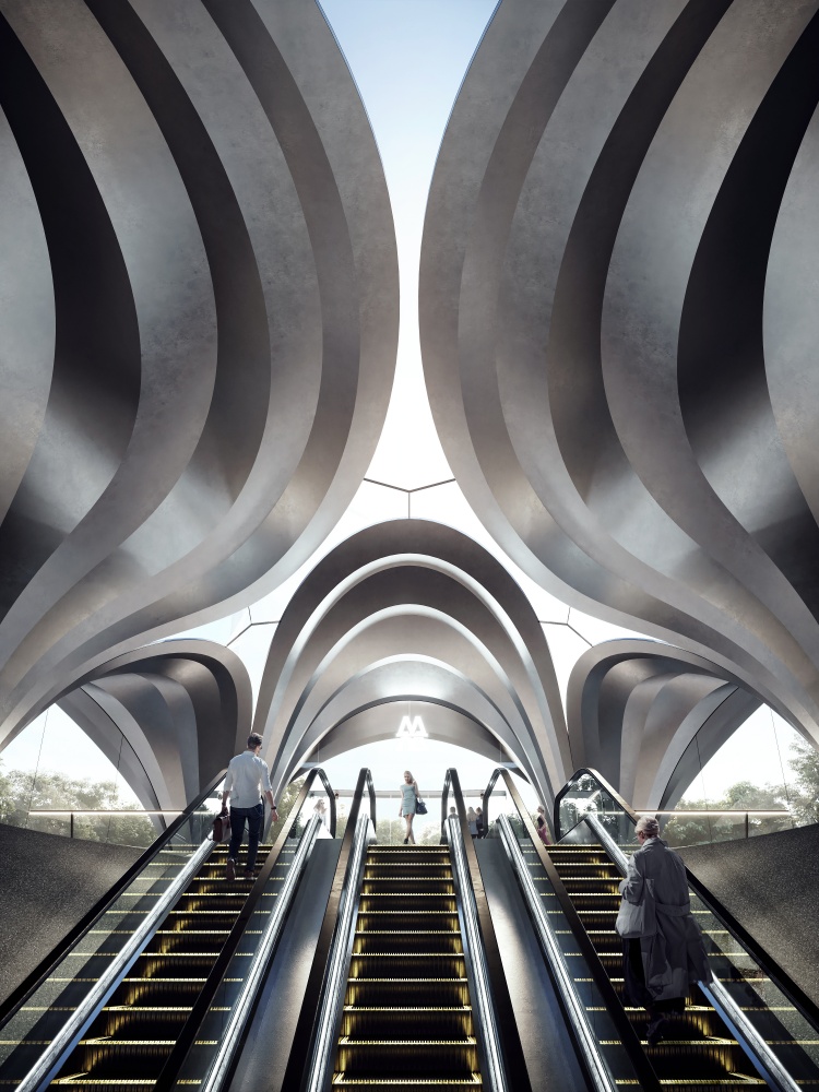 20224_ZHA_Dnipro Metro Stations_Central_Canopy_Render by OmegaRender 20224_ZHA_Dnipro Metro Stations_Central_Canopy_Render by OmegaRender