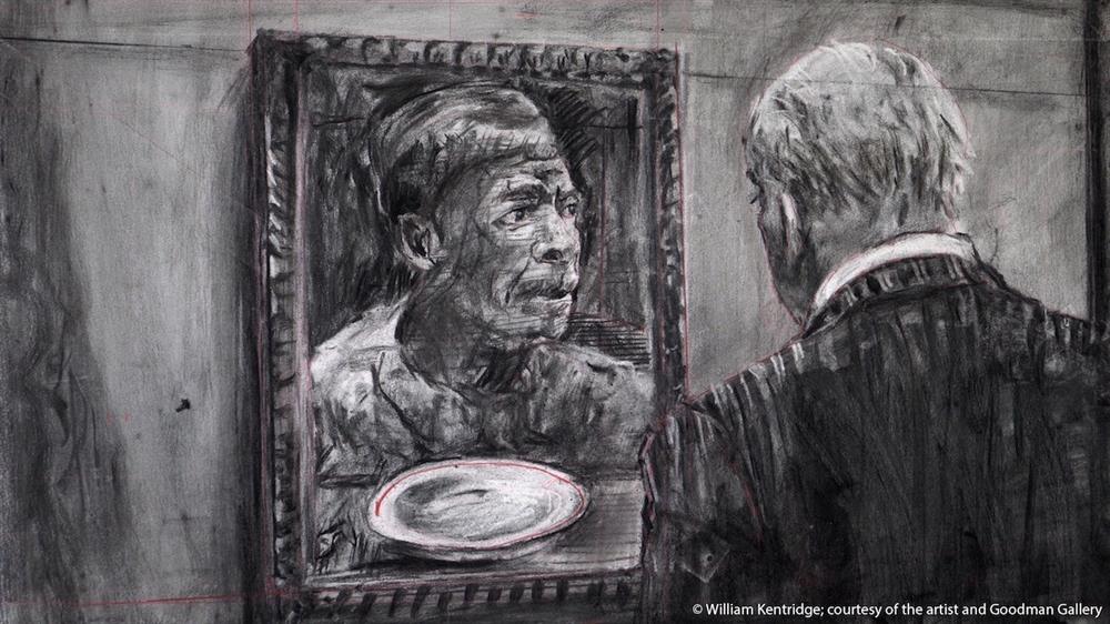 2_素描投影系列《城市之深》(City Deep, 2020)© William Kentridge_ courtesy of the artist and Goodman Gallery  2_素描投影系列《城市之深》(City Deep, 2020)© William Kentridge_ courtesy of the artist and Goodman Gallery