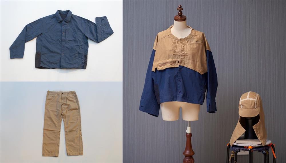 4. 設計師江大右便提出 [襯衫+長褲=附飛行帽夾克]的制式改造方案。