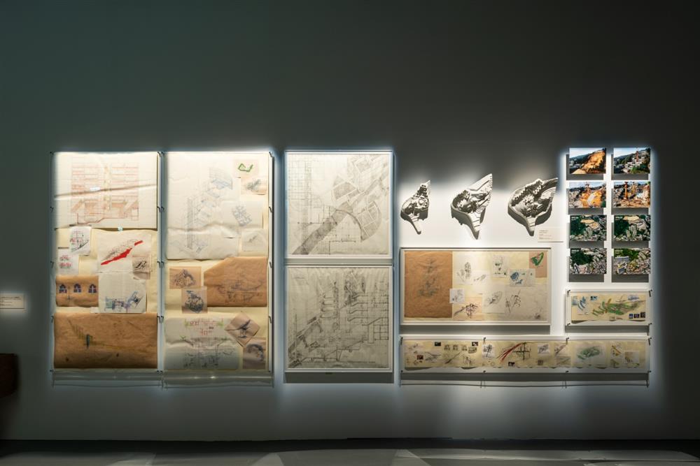 小檔現場展出安藤忠雄設計手稿、建築模型、眾多攝影作品，圖中作品為六甲的集合住宅 ©忠泰美術館