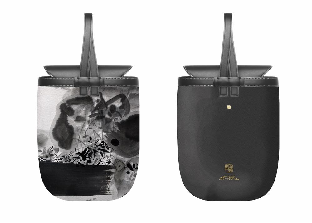 朱德群抽象水墨聯名_限量款攬月系列手袋-1