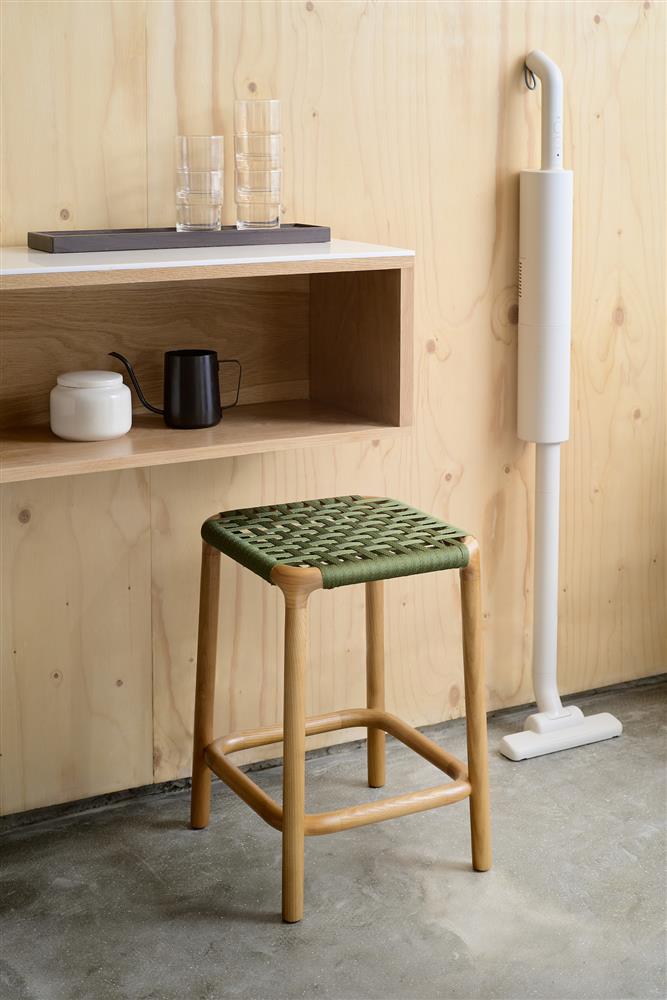 OOO 梣木凳雙色橄欖綠人字紋織帶 04