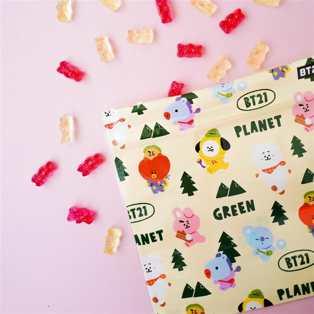 BT21營地生活抗菌魔鬼氈夾鏈袋_NT$449 (10入一盒）_2