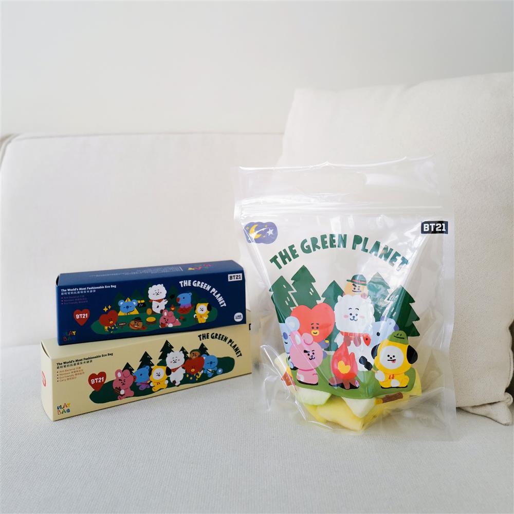 BT21_PLAY BAG主圖商品照_4_BT21營火派對抗菌手提環保夾鏈袋_NT$449 (8入一盒）