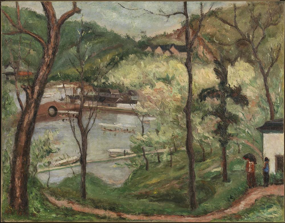 陳澄波，《西湖春色（二）》，1934，油彩、畫布，91 × 116.5 cm，龍巖股份有限公司收藏，圖像提供