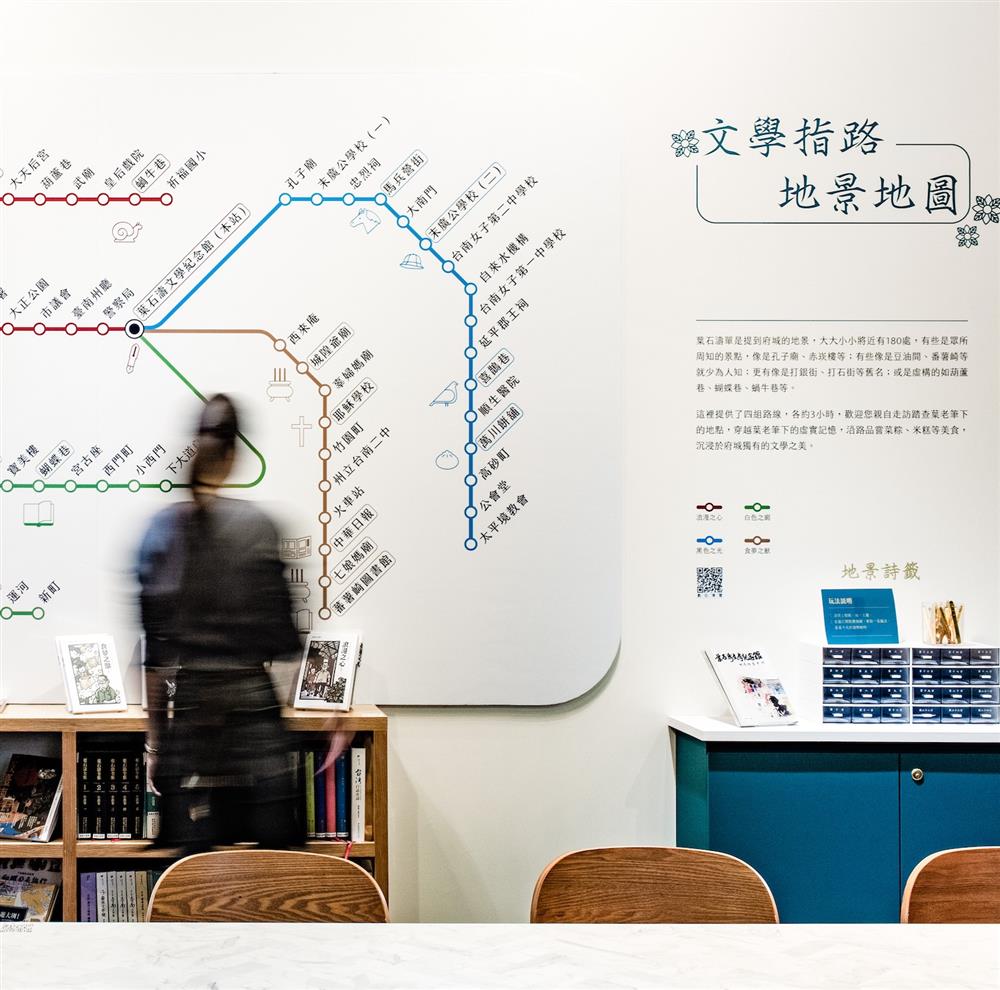 02_葉石濤文學紀念館 地景地圖 以現代都市人所熟悉的捷運地圖，呈現葉老的小說中所提到的台南地景。