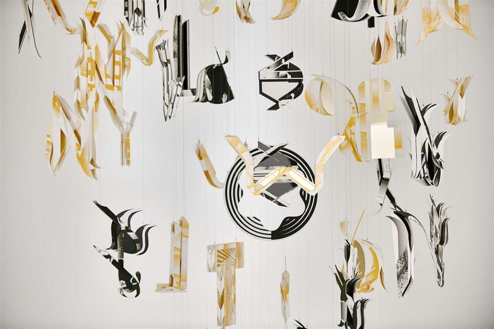 11.Montblanc Haus展館穹頂下方，展示巴黎藝術家Studio Marianne Guély作品