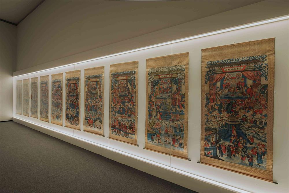 小檔03-臺史博典藏之《十殿圖地獄掛軸》,因受邀展出特地排入修復期程,使之首度公開亮相 小檔03-臺史博典藏之《十殿圖地獄掛軸》,因受邀展出特地排入修復期程,使之首度公開亮相