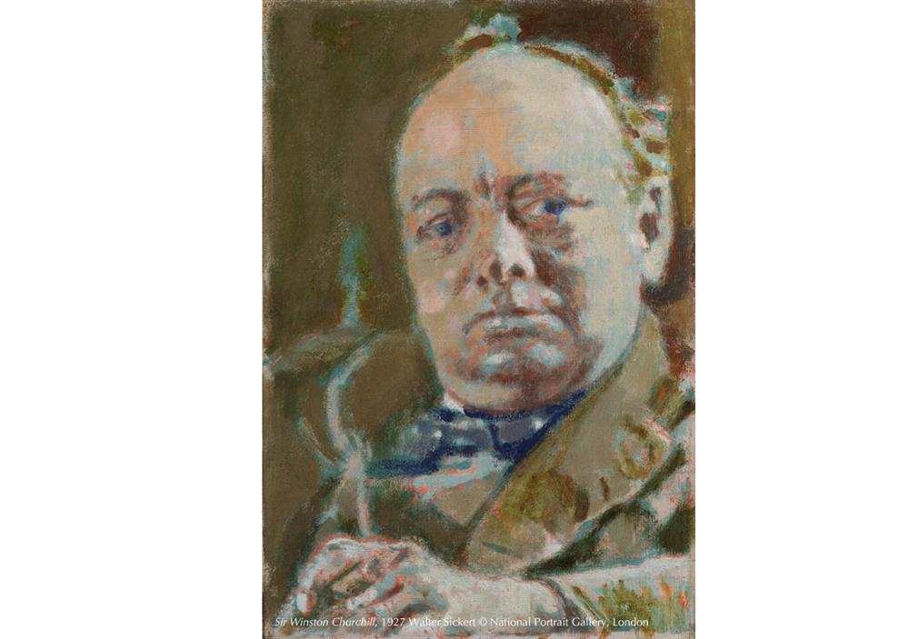 〈溫斯頓，邱吉爾爵士〉，華特．西克特於1927創作。圖片版權：英國國家肖像藝廊。