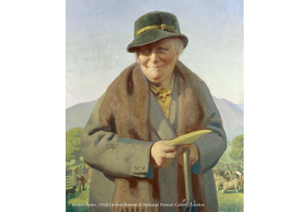 〈碧雅翠絲．波特〉，德爾馬．班納於1938創作。圖片版權：英國國家肖像藝廊。