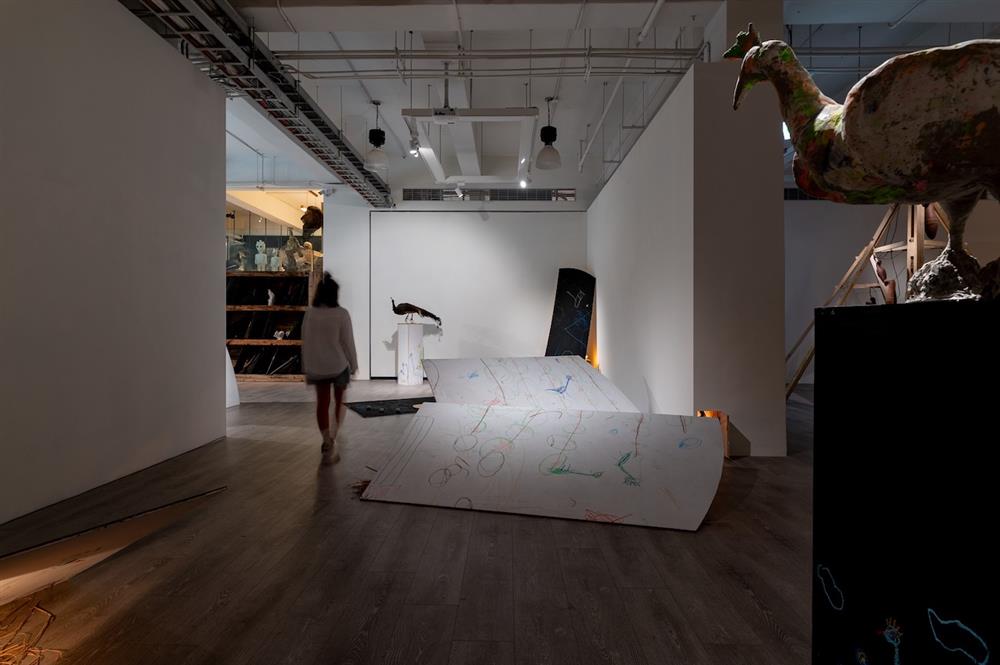 蔡咅璟「三羽」展場一隅 蔡咅璟「三羽」展場一隅