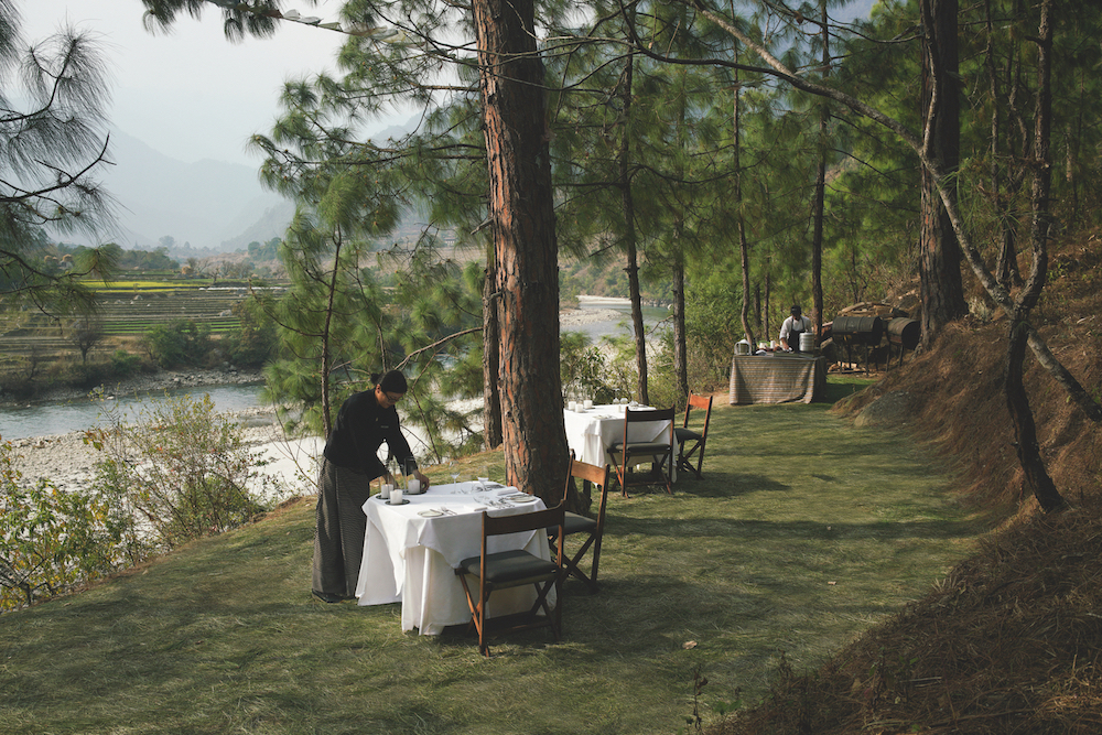 安縵喀拉不丹Amankora, Bhutan - Dining, Punakha dining experience, Riverside BBQ lunch_17574