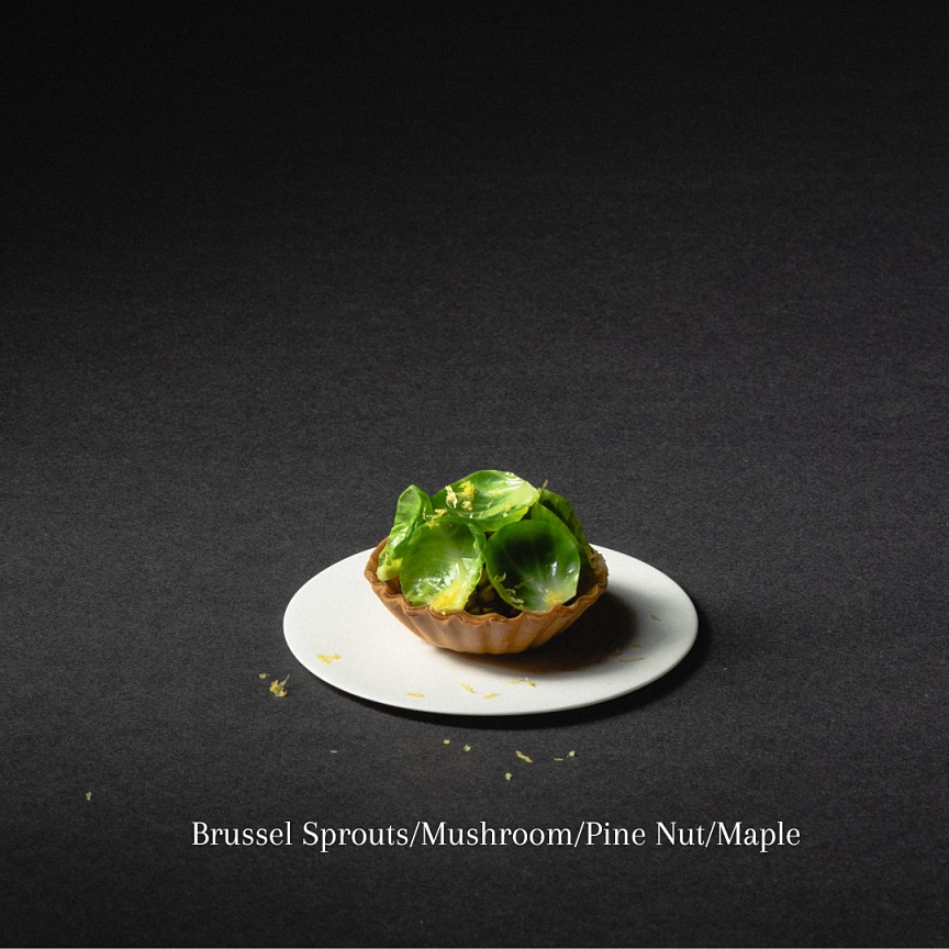 小檔Brussel Sprouts孢子甘藍:Mushroom蕈菇:Pine Nut松子:Maple楓糖