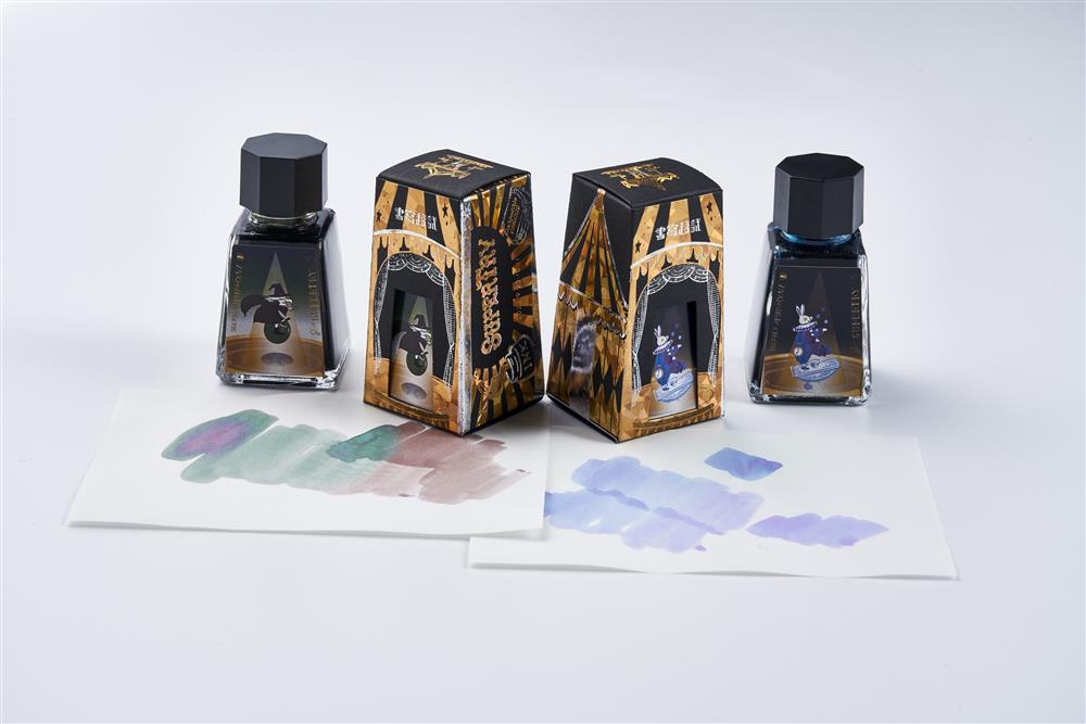 iPaper鋼筆墨水在書寫過程中水藍色會變紫色、水綠色會變褐色 l 誠品書店「書寫超試」大展