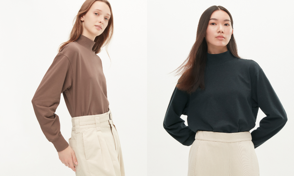 UNIQLO U 2022秋冬系列3女裝U HEATTECH棉質高領T恤(長袖)_NT$790_穿搭圖 女裝U HEATTECH棉質高領T恤(長袖)_NT$790_穿搭圖(2)