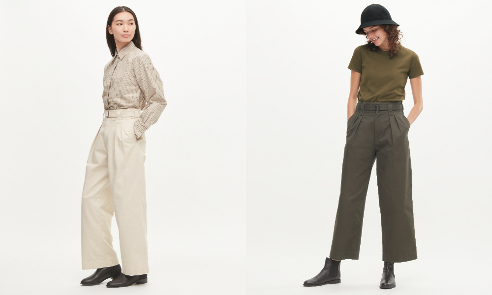 UNIQLO U 2022秋冬系列1女裝U附腰帶打褶寬褲_NT$1,490_穿搭圖(1) 女裝U附腰帶打褶寬褲_NT$1,490_穿搭圖(3)