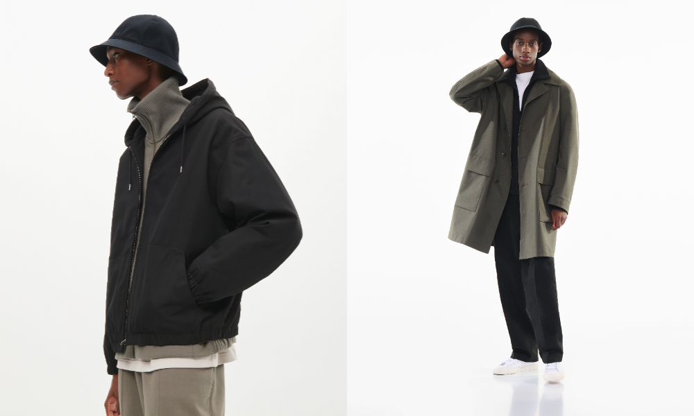 UNIQLO U 2022秋冬系列2U 連帽布勞森外套_NT$2,990_穿搭圖 U BLOCKTECH防風雨大衣_NT$4,990_穿搭圖