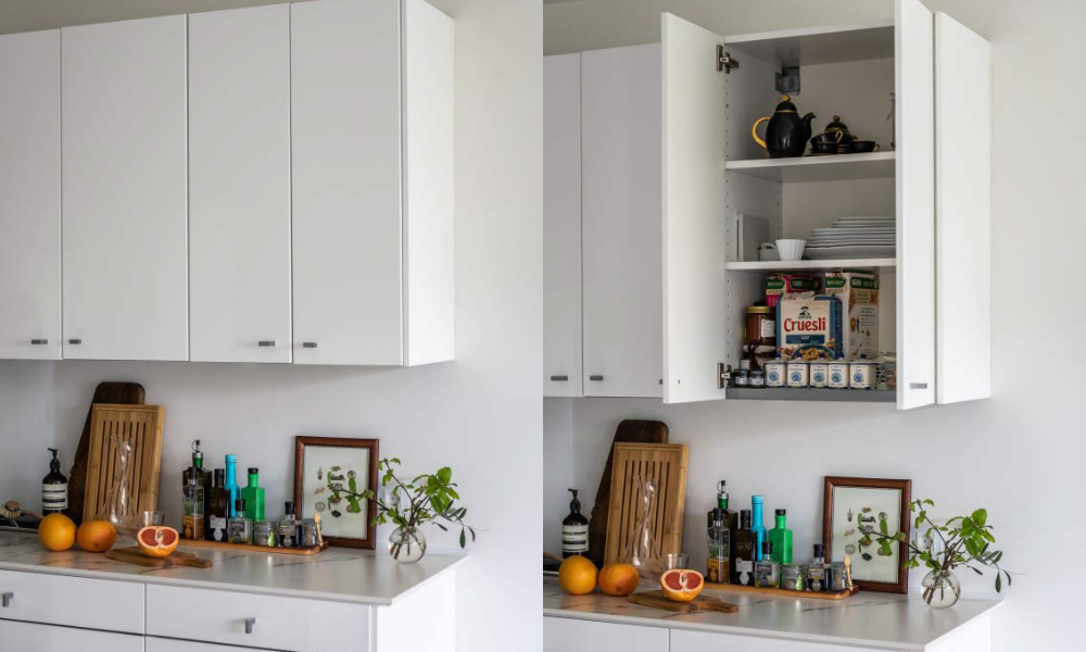 從零開始打造北歐風格的家我們家展示出來、視野範圍所及的東西，不只是為了便利，還盡量要賞心悅目。「盡情地儲物、不考慮美觀」則發生在封閉的櫃門之後。