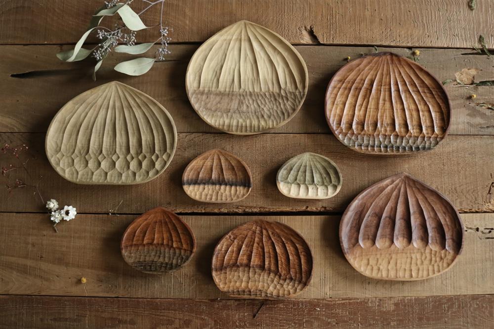 工藝工作坊 木質線木雕盤