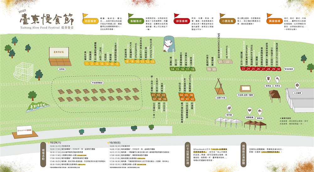 小檔2022台東慢食節全場地圖