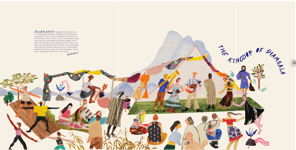 Auracherrybag曼谷的混合媒體插畫家。近期作品著重在展示生活中難忘的時刻，包含人物性格狀態、食物和自然。試圖捕捉和描繪快樂和幸福的積極能量_01