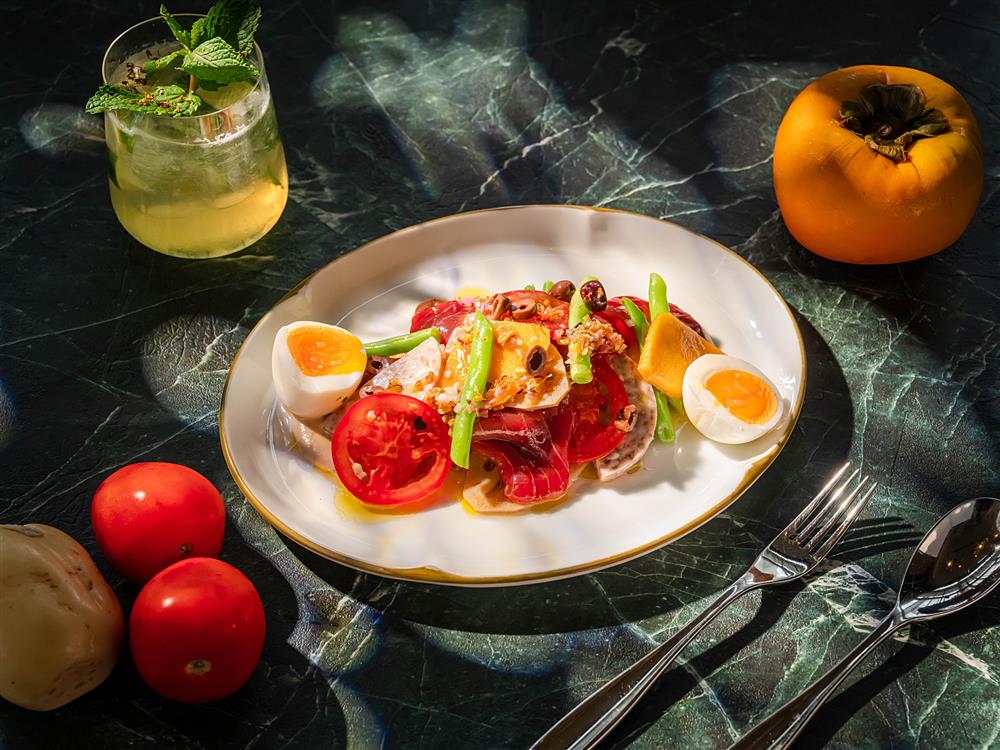 小檔gubami Social新菜尼斯風秋冬沙拉搭配文山包種莫希多