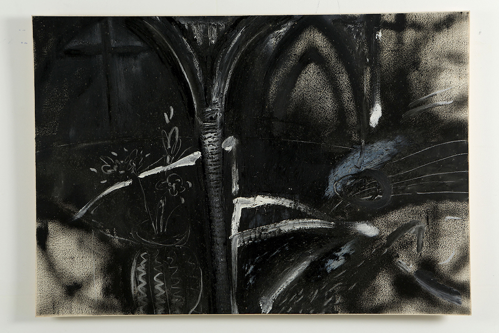 巴黎聖母院 Notre Dame de Paris；油彩、畫紙 oil on paper；75x108cm；1982