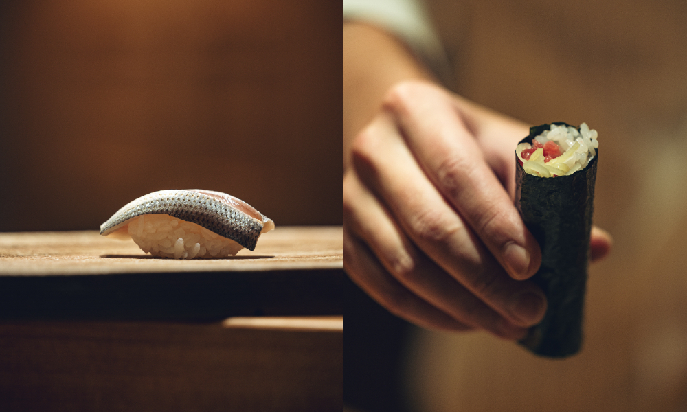 「登龍門」_菜色_小肌魚&手捲 「登龍門」_菜色_小肌魚&手捲