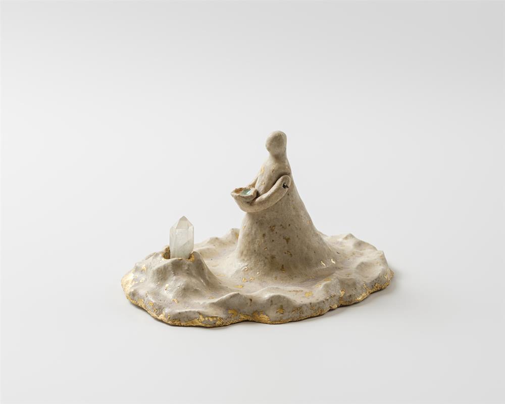 MICA RAIN PRAYER 白雨巫 Glazed Ceramic, Metal, Glass _ Crystal 19.5 x 14 x 12 cm 2022 MICA RAIN PRAYER 白雨巫 Glazed Ceramic, Metal, Glass _ Crystal 19.5 x 14 x 12 cm 2022