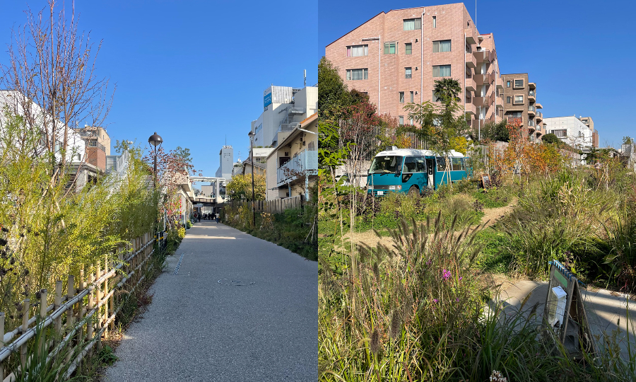 silent從下北澤站南西口出站，先會抵達「ののはら広場」，廣場中為日本二手書平台