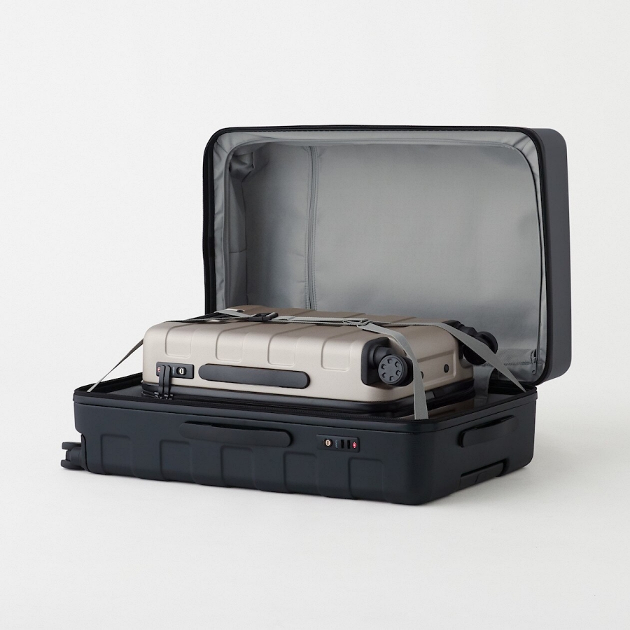 第2名-四輪硬殼止滑拉桿箱，3,900-8,500元：採用能使行進間更加順暢的雙輪設計，附有輪子止滑機能開關的硬殼拉桿箱。 (1)