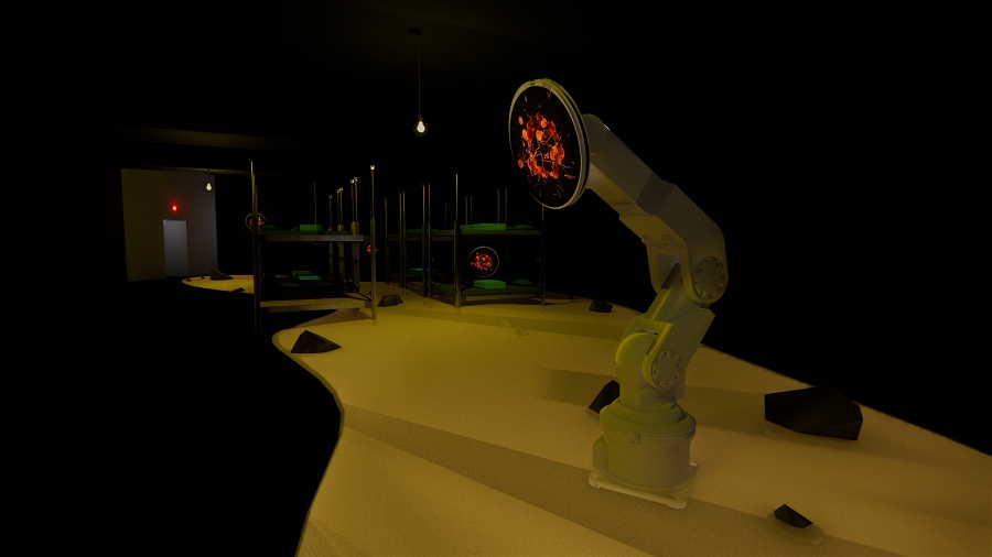 小檔北美館2023展覽9展覽視覺模擬圖，張碩尹工作室提供。