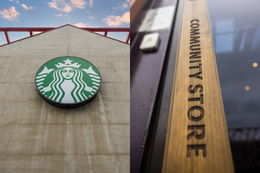 星巴克花蓮和平門市歡慶星巴克台灣市場首間社區共榮門市(Community Store)-花蓮和平門市開幕，門市門把更特別設計為長形把手，並使用雷射雕刻，刻上「COMMUNITY STORE」字樣。