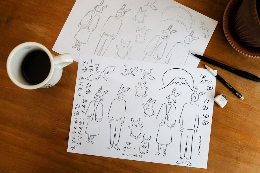 AFCxWHOSMiNG 聯名合作 2023卯兔年元氣藥盒  手稿