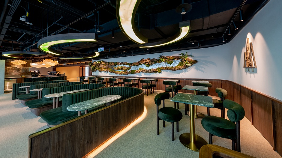 小檔天空興波 Simple Kaffa SolaSimple Kaffa Sola-9天空興波店內處處也可見圓弧狀、環形的設計元素，增添空間中的優雅溫潤氛圍。