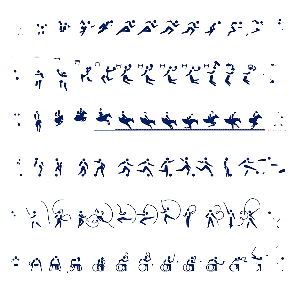 小檔井口皓太kineticpictograms井口皓太以「出現」、「靜止」、 「消失」3個步驟賦予奧運競賽圖標生命力。