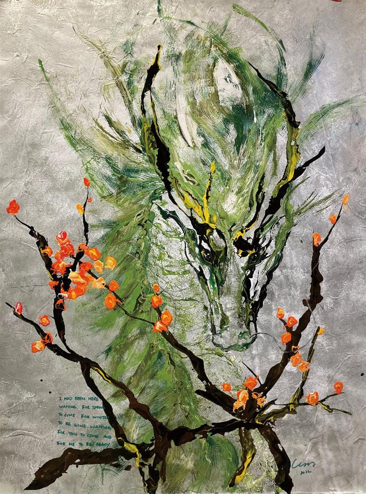 等待春天 蔣友柏丨2022年丨複合媒材畫布 圖片提供©AsStudio