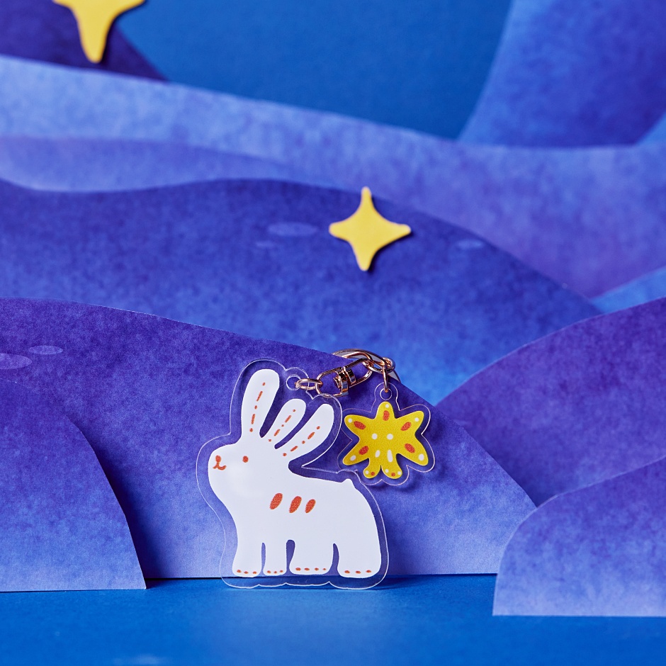 小檔2023光源兔壓克力鑰匙圈01