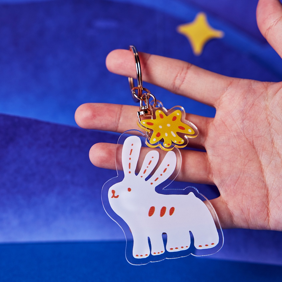 小檔2023光源兔壓克力鑰匙圈02