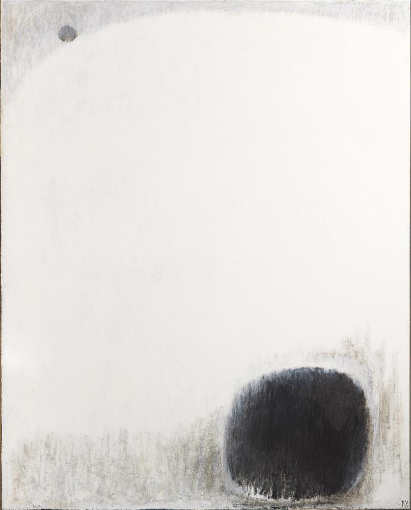 王攀元，〈黑色的太陽〉，1963，油畫，162×130公分，國立臺灣美術館典藏＿
