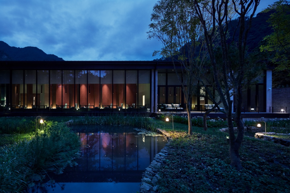 小檔虹夕諾雅 谷關春夏會席料理【虹夕諾雅 谷關 HOSHINOYA Guguan】餐廳外觀, 水之庭園・restaurant exterior, water garden(1)