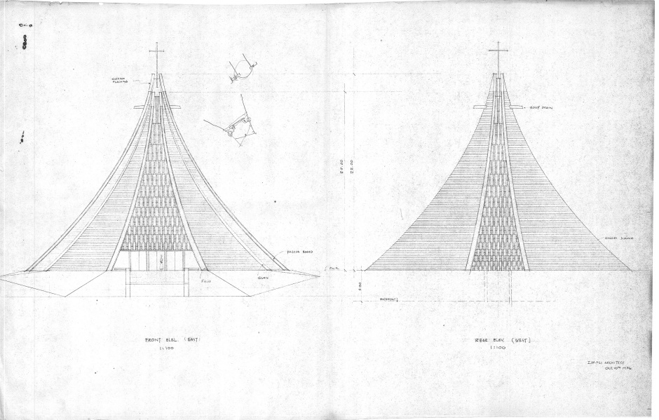 小檔5_東海大學路思義教堂手繪施工圖（東海大學提供）
