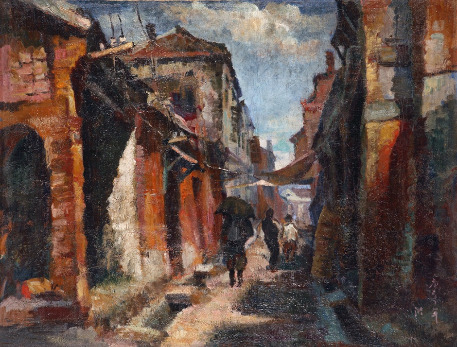 小檔4_洪瑞麟〈後街〉。圖片提供 _ 北師美術館