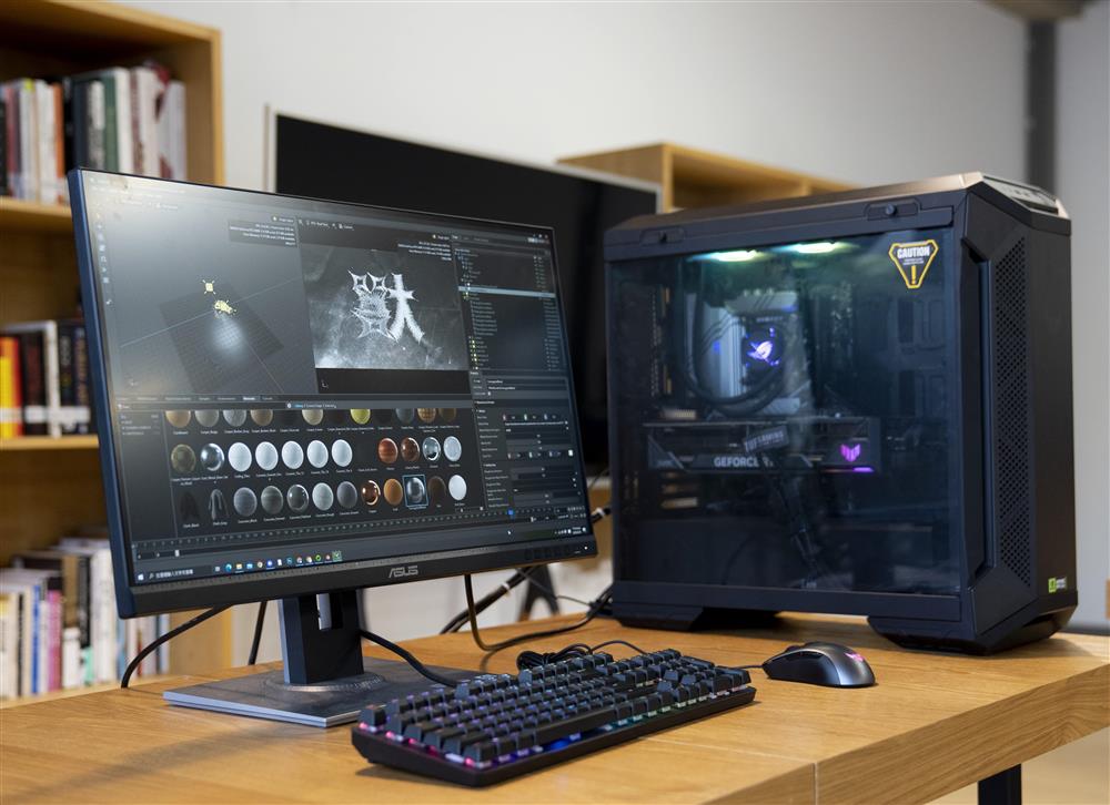 【新聞照片】實踐大學設計學院「VISION BASE」實驗基地裡的NVIDIA Studio X ASUS 協作空間部署華碩首款經NVIDIA Studio認證的GeForce RTX 40創作者PBA(Powered by ASUS)主機,搭載TUF Gaming GeForce RTX 4080 【新聞照片】實踐大學設計學院「VISION BASE」實驗基地裡的NVIDIA Studio X ASUS 協作空間部署華碩首款經NVIDIA Studio認證的GeForce RTX 40創作者PBA(Powered by ASUS)主機,搭載TUF Gaming GeForce RTX 4080