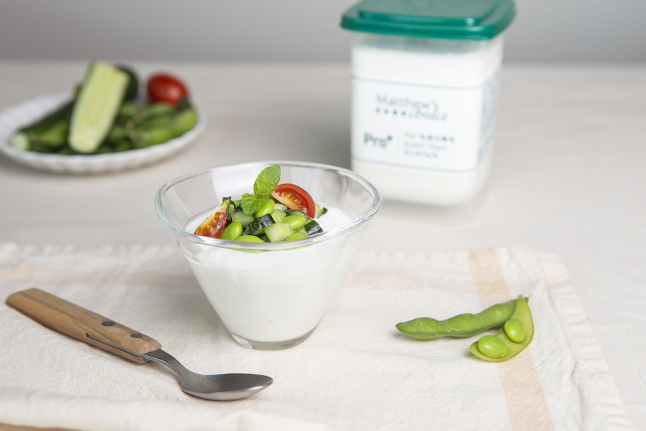 鹽味毛豆小黃瓜優格料理