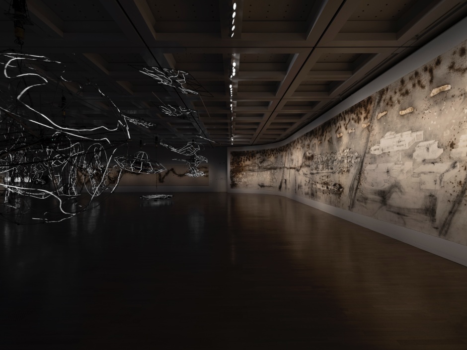 小檔蔡國強創作白日煙火《櫻花滿天的日子》SAINT LAURENT_CAI_GUO-QIANG-EXHIBITION_06_HR