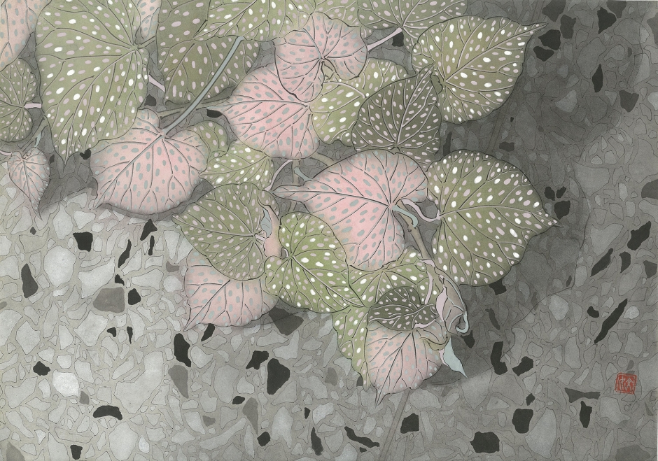 batch_誠空間_劉育妏_地瓜葉六_ 彩墨、紙_41.5X29cm_2021 batch_誠空間_劉育妏_地瓜葉六_ 彩墨、紙_41.5X29cm_2021