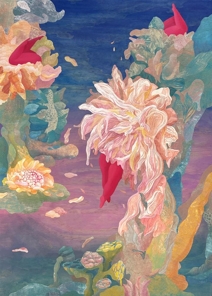 batch_璞玉發光_鄭羽函_最好的祝福II_木板、宣紙、水性顏料_108x78cm_2023